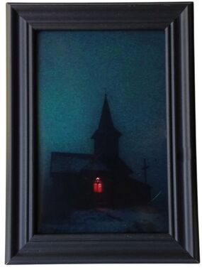 Go To Chruch road sign frame photo print horror punk rock occult satanic metal